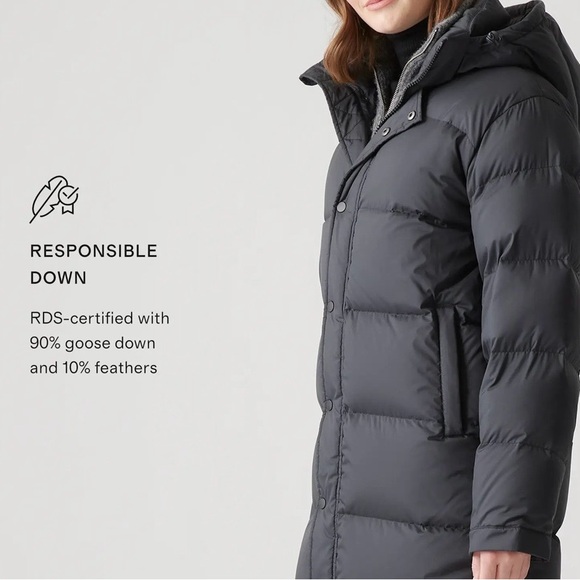 Quince Black Puffer Coat - Picture 4 of 8